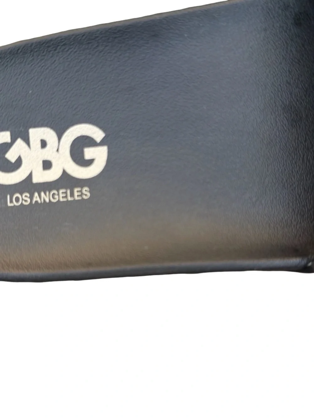 GBG Los Angeles Black slides With crystal-embellished 